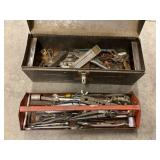 Metal Tool Box with Misc Tools