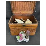 Rattan basket and decor