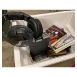 CDs and headphones