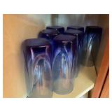 Blue glassware