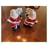 Santa salt and Pepper shakers marked Japan
