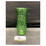 Green glass vase