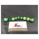 Green Slag Marbles
