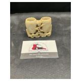 Hand carved soap stone ink well