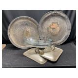 Metal dishes, glass bakeware