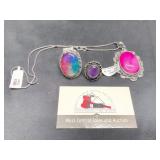 Size 9 Rainbow solar, Amethyst and pink Multi onyx