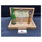 Vintage bottles and opener