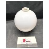 Milk glass lightening rod globe