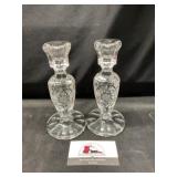 Cut glass candle sticks