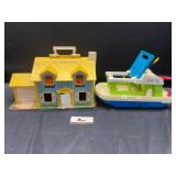 Fisher price happy house boat and play house