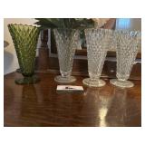 Diamond cut pattern vases