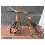 Vintage metal tricycle