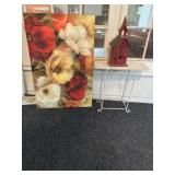 Canvas, birdhouse, stand