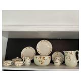 Vintage leaf pattern Halls servingware