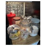 Glass jars and canisters