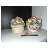 Ornate ceramic trinket boxes