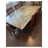 Primitive harvest table with chairs