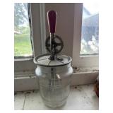 Hand mixer, and glass jar