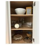 Canning jars, storage containers, misc