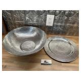 Large ornate bowl and platter