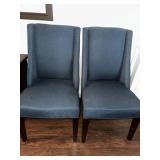 Matching blue sitting chairs