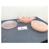 Pink depression glassware