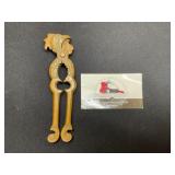 Vintage Solid Brass Rooster nut cracker