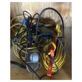 Trouble light and extension cords