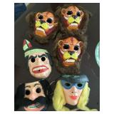 Vintage plastic Halloween masks