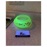 Uranium hand painted satin bowl