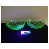 Floral uranium dishes