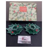 Lefton Poinsetta  candlesticks