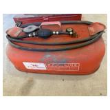 Teal boat gas can