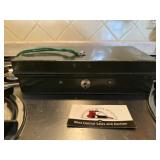 Vintage metal box with key