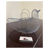 Wire chicken egg basket