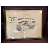 Vintage framed Land o Lakes advertising
