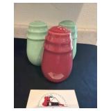 Stoneware salt and pepper shakers