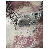 Cast iron sewing machine stand