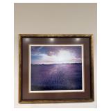 Framed "Prairie fields  and horizon"