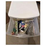 Rolling 3 drawer organizer and sewing items