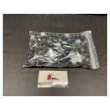 Quart baggie of black beads