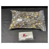 Quart bag of gold and silver colored beads