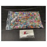Partial bag of miscellaneous beads