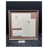 Framed 1977 Inaugural Committee Ephemera
