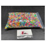 Quart of assorted colored beads