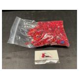 Quart bag of red beads