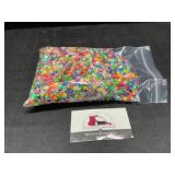 Quart bag of colored beads