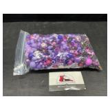 Quart bag of purple beads