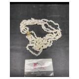 Quartz chip stone necklace
