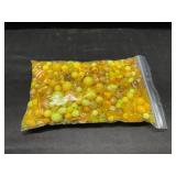 Quart baggie of yellow beads